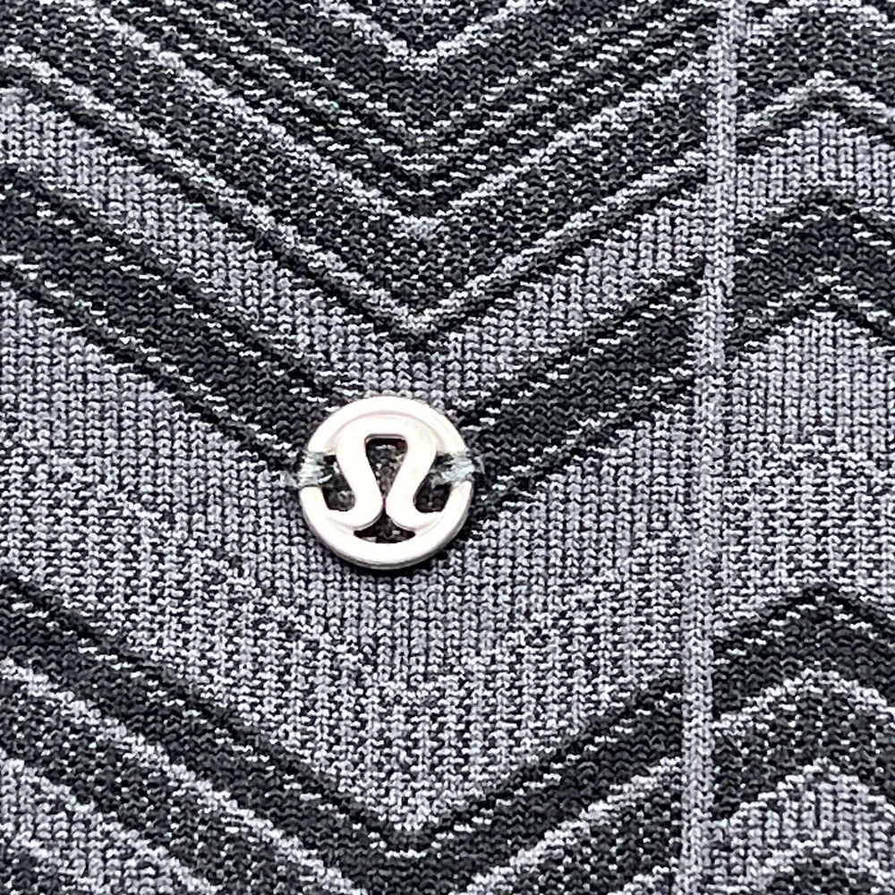 Lululemon Ebb To Street Pant Womens 6* Black Gray Chevron Yoga Leggings W5G17S